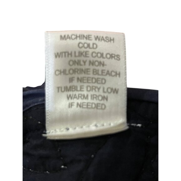 Christopher & Banks Denim Quilted Vest Women's XL – Blue Floral Stitch Used - Picture 8 of 12